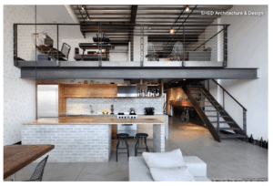 Industrial chic style loft