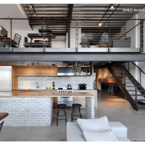Industrial chic style loft